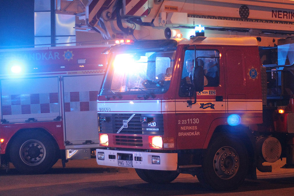 Brand vid Tempo i Varberga