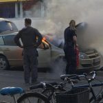 Bildbrand vid polishuset i Örebro